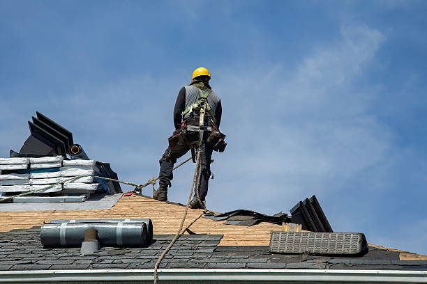 Professional Gutter Installation technician working in Sergeantsville, NJ